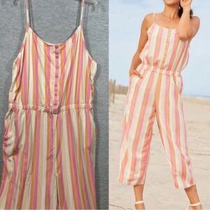 Matilda Jane Striped Sleeveless‎ Jumpsuit Womens XXL